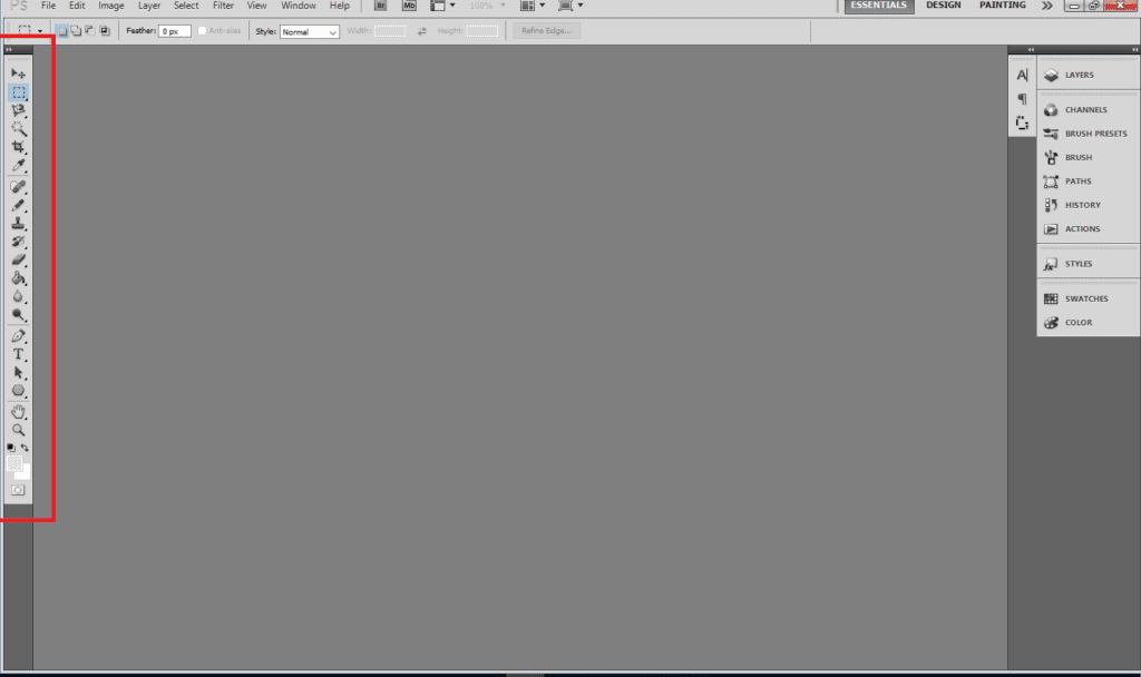 نحوه گام به گام طراحی کارت ویزیت با فتوشاپ 6 آشنایی با نوار ابزار های فتوشاپ