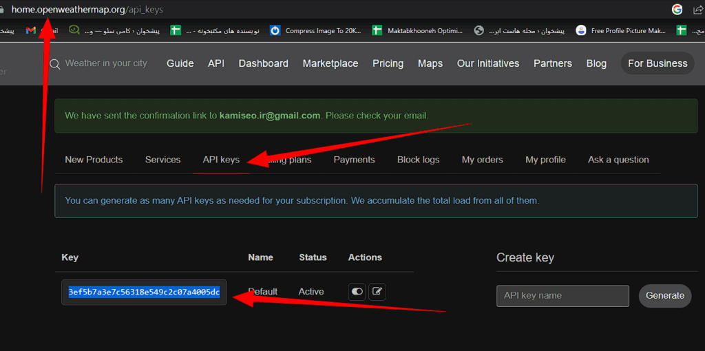 API در پایتون - هر آنچه باید درباره API در Python بدانید 3 دریافت کلید API