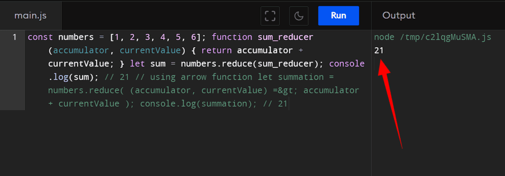 استفاده از متد reduce در جاوا اسکریپت