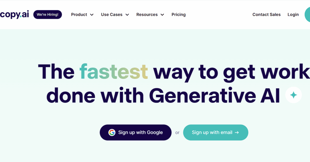 معرفی ابزارهای تولید محتوا با هوش مصنوعی 2 تولید محتو با  CopyAI