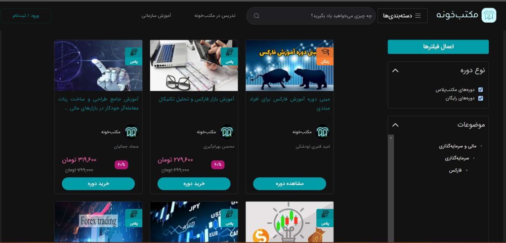 خرید دوره‌ های آموزشی fx