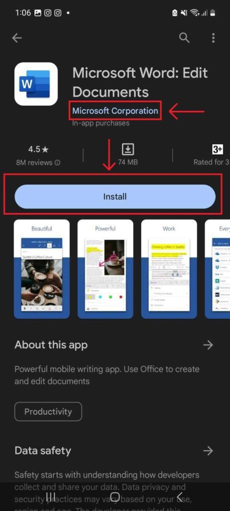 آموزش ورد اندروید 3 word image 36667 3