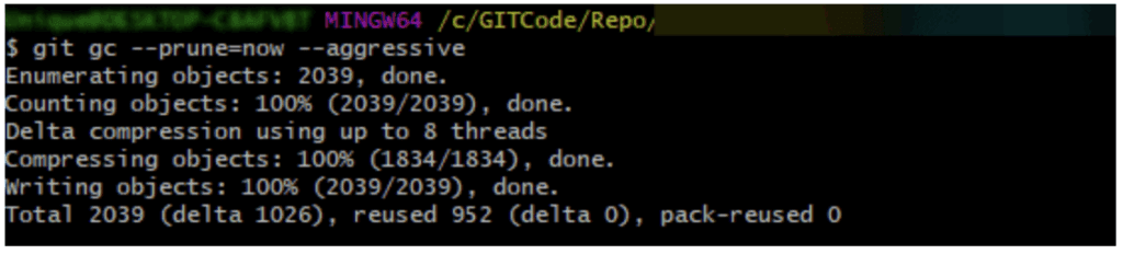 نکات و ترفندهای گیت - بررسی 31 ترفند کابردی Git 17 git gc --prune=now —aggressive