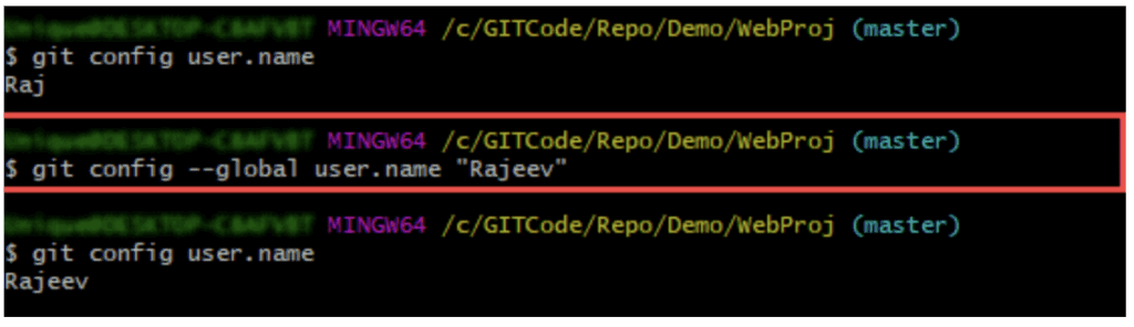 نکات و ترفندهای گیت - بررسی 31 ترفند کابردی Git 21 git config --global user.name ”<name>"