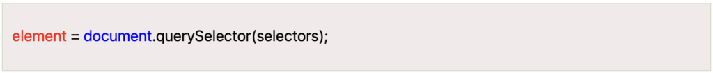 سینتکس دستوری متد Queryselector در جاوا اسکریپت