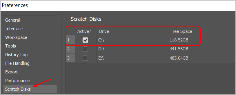 Scratch Disk
