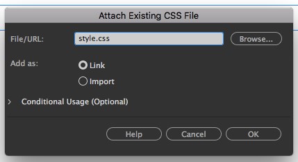 ایجاد پرونده جدید CSS