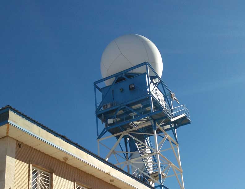 شکل 5 نمونه ریدوم یکپارچه استفاده شده در رادار هواشناسی شهر پرند