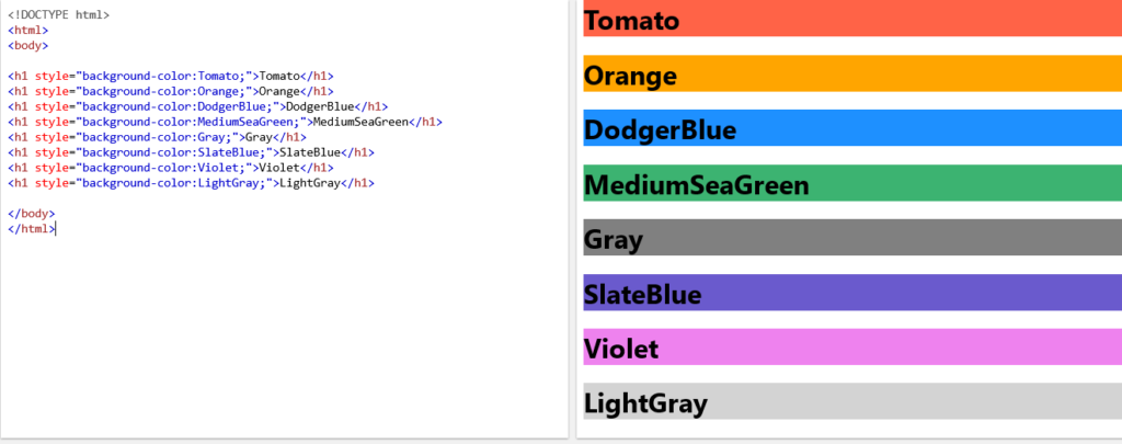 رنگ‌ها در CSS