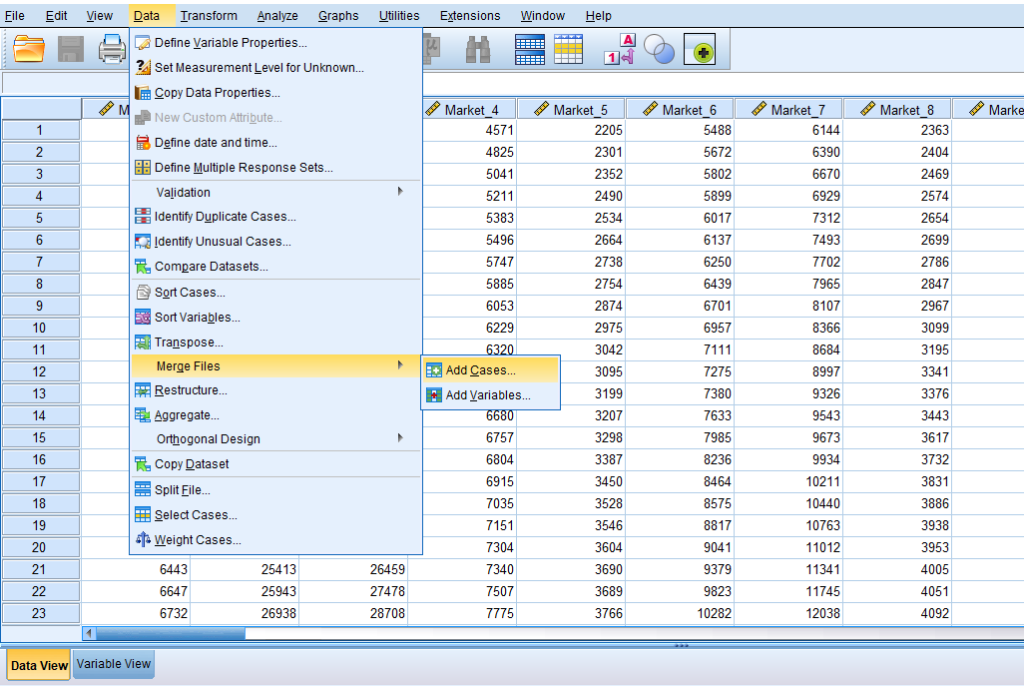 ادغام متغیرها در SPSS