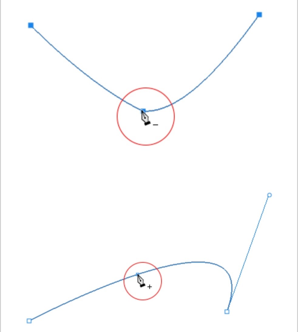 خطوط منحنی با ابزار pen در فتوشاپ