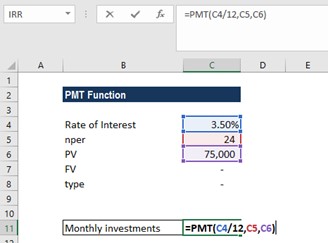 چگونه از تابع PMT در اکسل استفاده کنیم؟