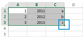 گزینه AutoFill Excel در اکسل