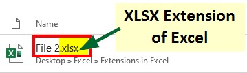 پسوند فایل اکسل xlsx