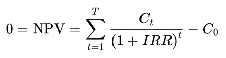 فرمول محاسبه irr در اکسل
