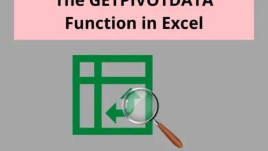 تابع تابع getpivotdata در اکسل