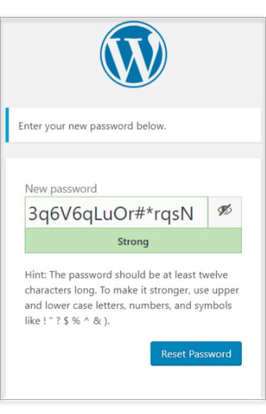 بخش رمز عبور جدید