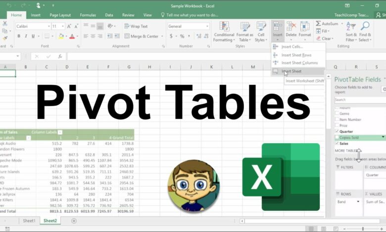 pivot table در اکسل