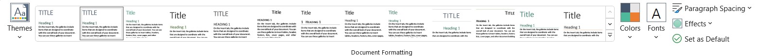 آموزش قسمت Document Formatting