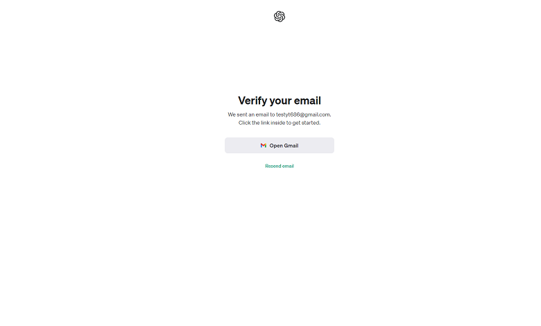 تأیید جیمیل با کلیک روی دکمه Open Gmail