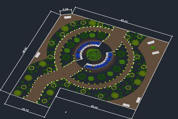 A plan of a garden Description automatically generated