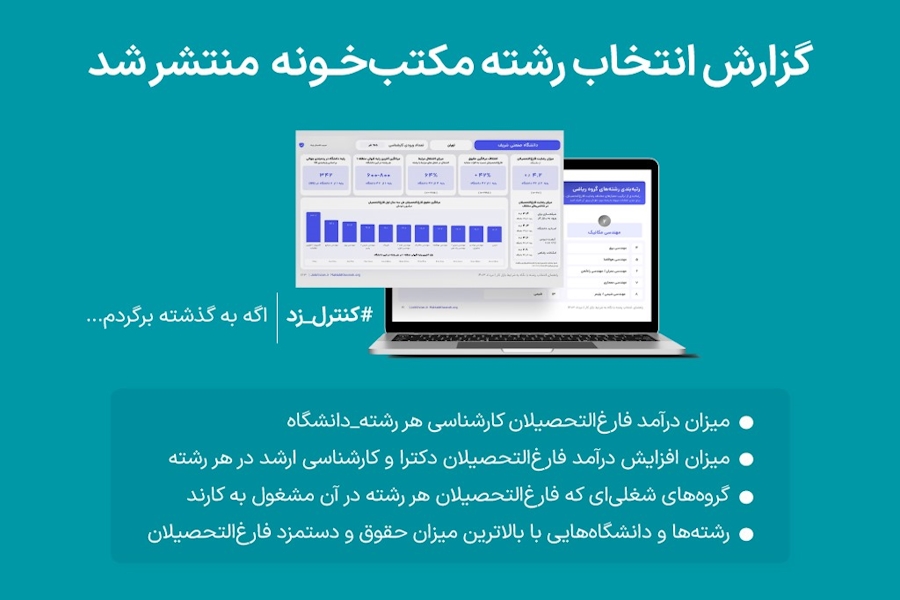 گزارش انتخاب رشته مکتب‌خونه