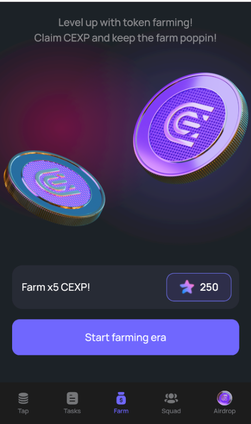 بخش Farm در ایردراپ CEX