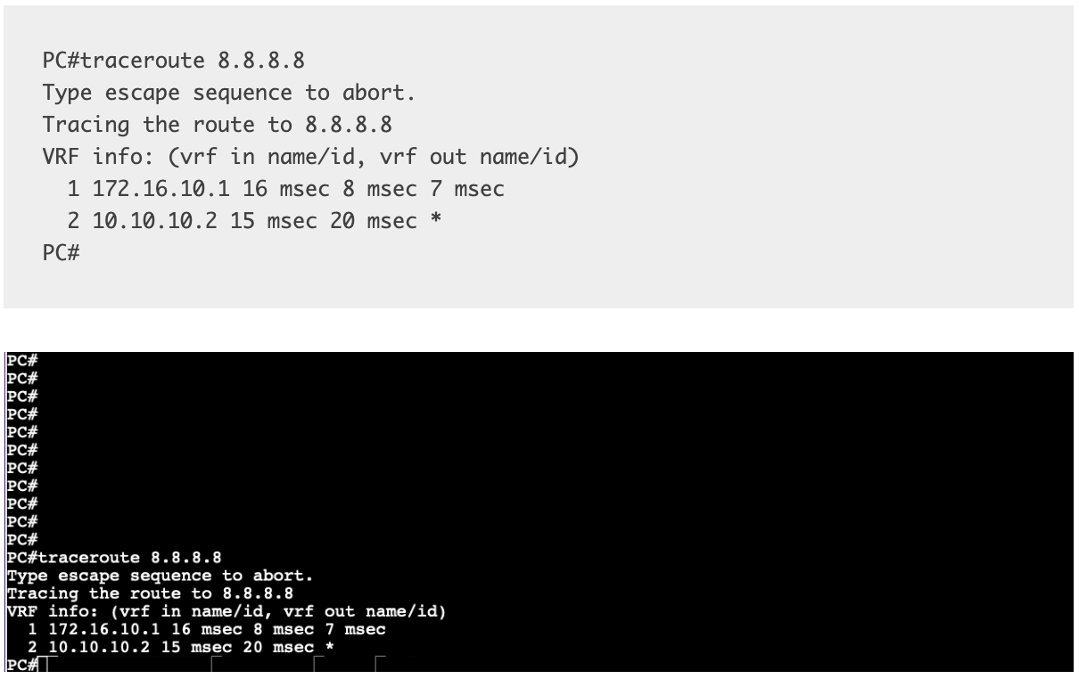 دستور traceroute