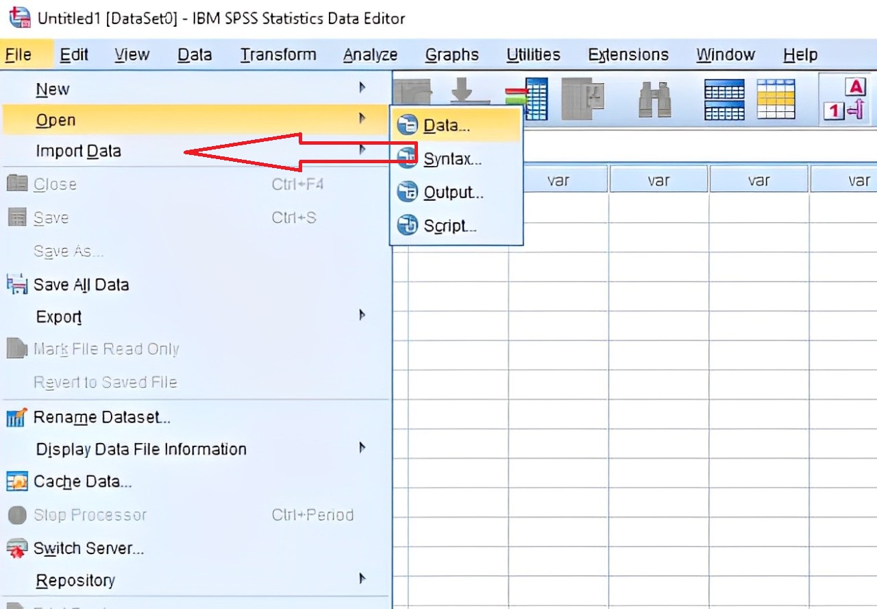 وارد کردن داده‌ها به نرم‌افزار SPSS