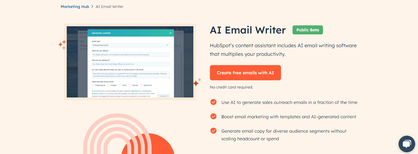 HubSpot AI Email Writer