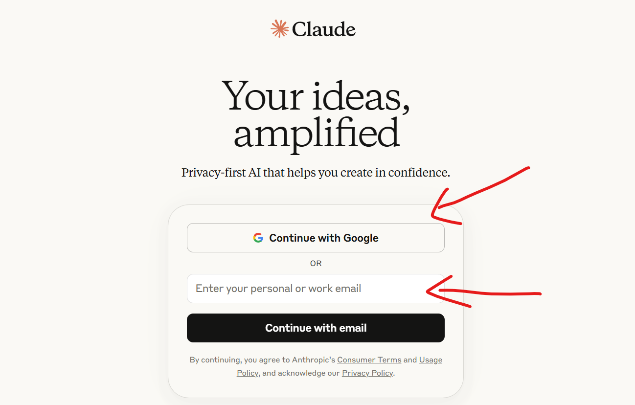 نحوه ثبت‌نام و ورود به claude.ai
