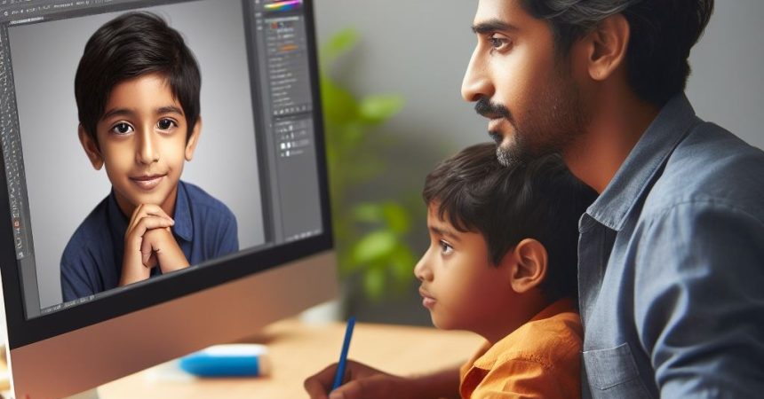 آموزش ادیت عکس کودک در فتوشاپ